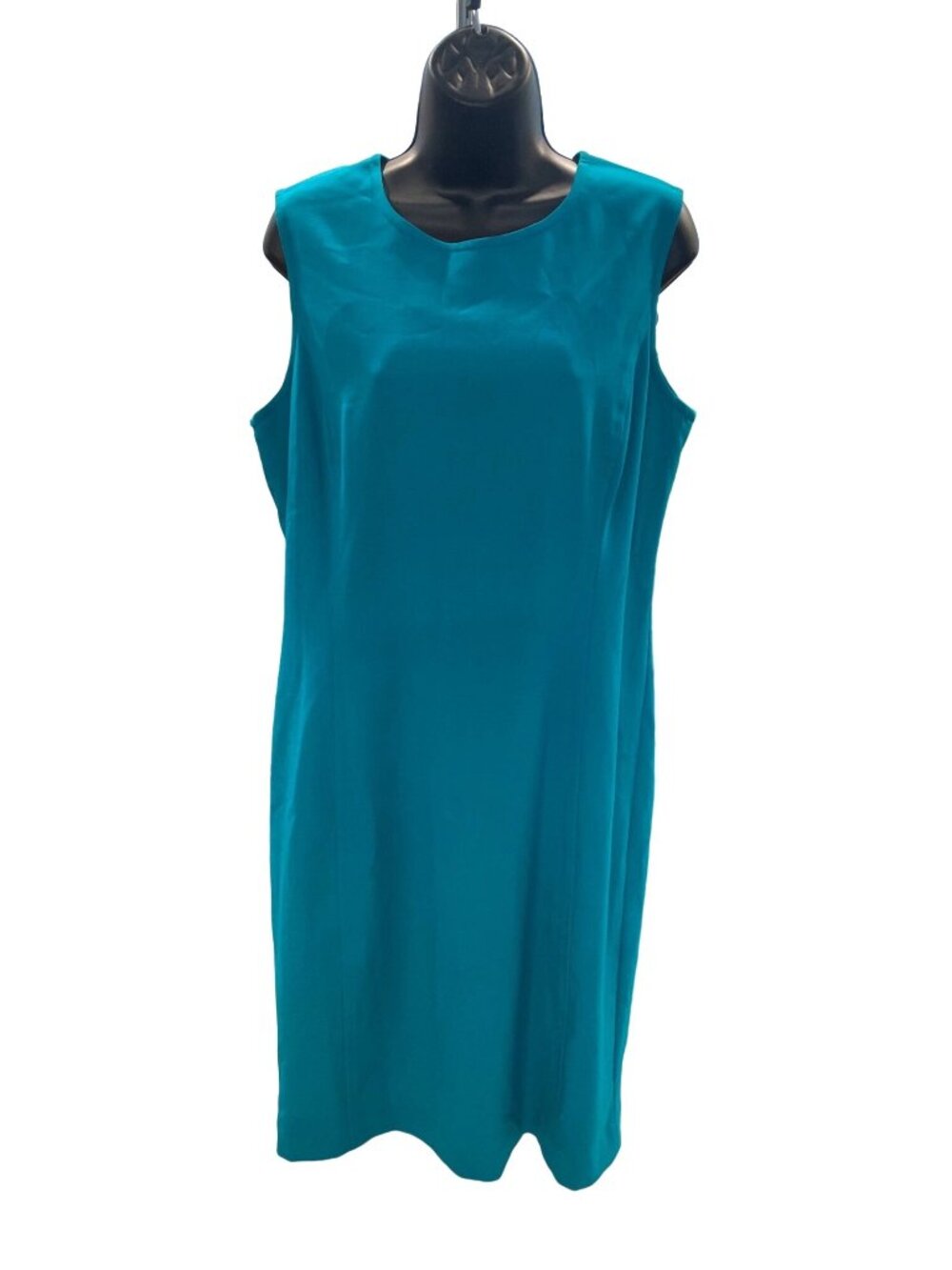Calvin Klein Medium Aqua Sleeveless Sheath Dress Minimalist Preppy